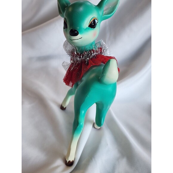 Hobby Lobby Retro Teal Turquoise Christmas Reindeer Deer Figurine  Vintage Look - Picture 4 of 9